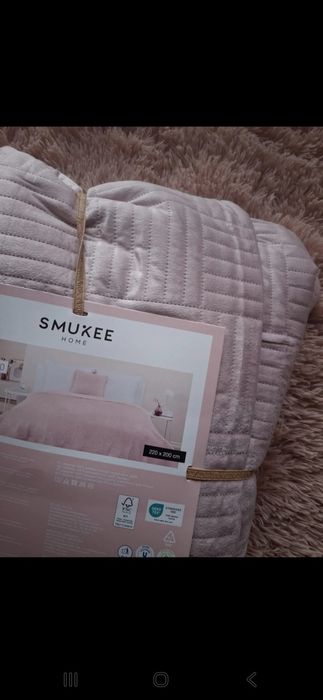 Narzuta na łóżko nowa Smukee, narzuta aksamitna, welwetowa