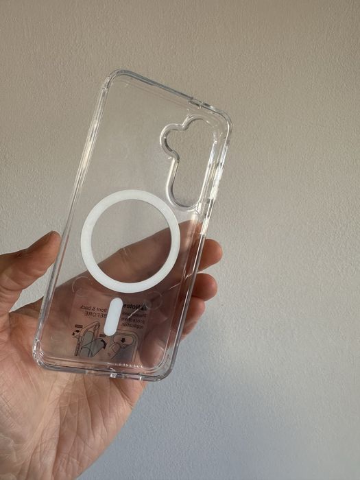 Etui Plecki przeźroczyste z MagSafe + SZKŁO do SAMSUNG GALAXY S24