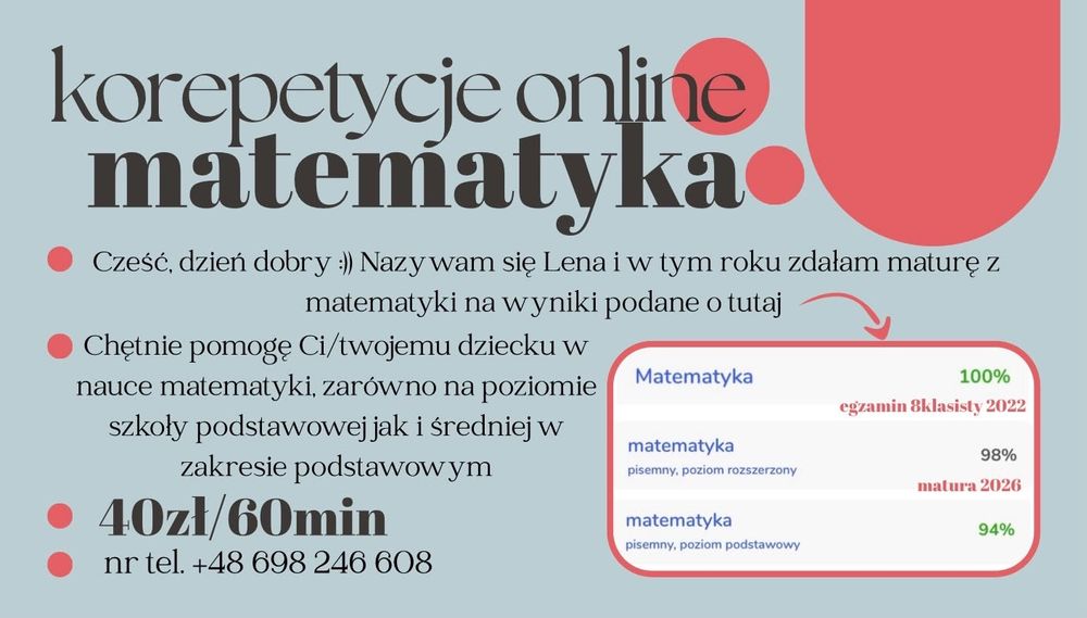 Korepetycje online matematyka