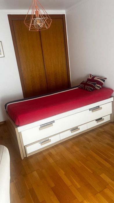 Cama Dupla de Solteiro com 6 gavetas