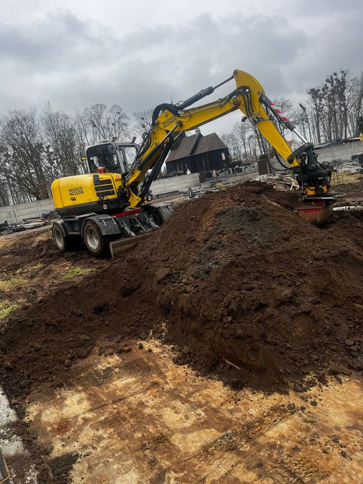 Usługi Koparką Wacker Neuson EW100 i ładowarka teleskopowa Manitou 634