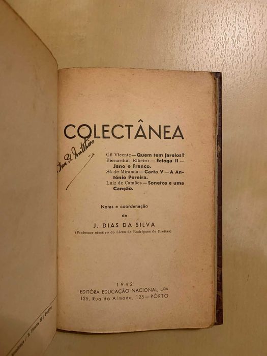 Coletânea - Gil Vicente, Bernardim Ribeiro, Sá Miranda, Luís de Camões