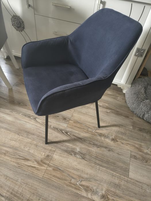 Fotel  pokojowy granatowy