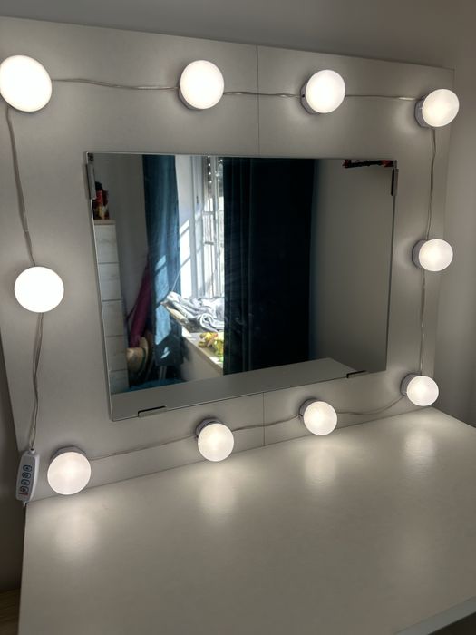 VidaXL Toucador c/luzes LED