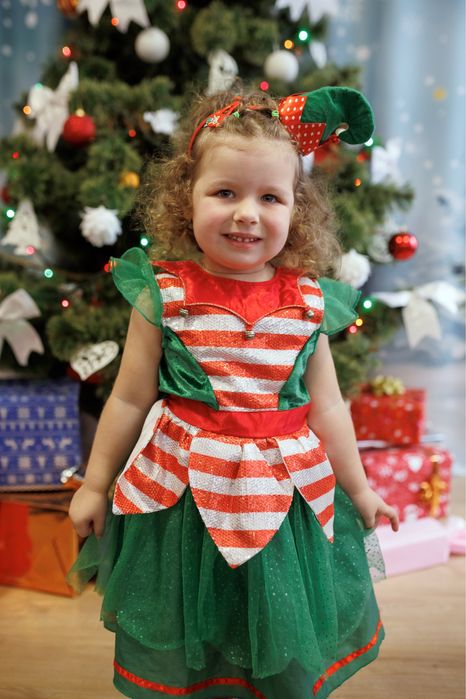 Костюм гнома гномки ельфа ельфійки плаття карнавальний