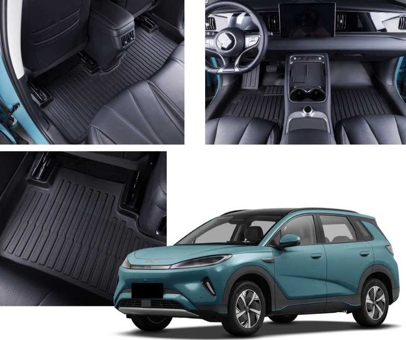 Килимки в салон із захистом порогів BYD Sealion 05. Сиалайн 05