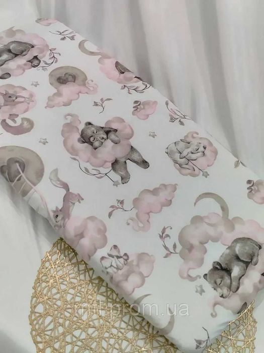 Простирадла у візочок, люльку, колиску, простынка хлопковая (#6037)