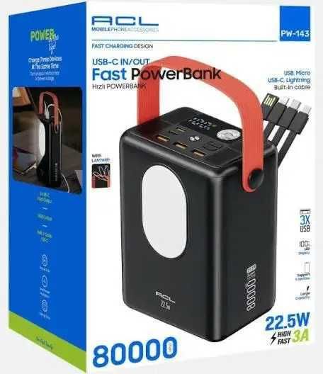 Павербанк з швидкою зарядкою Power Bank 30000 40000 Rixus