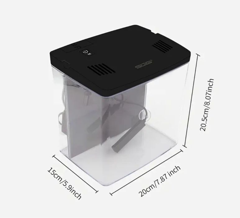 Акваріум нано комплект з заднім фільтром, освітленням і хвильовим насо