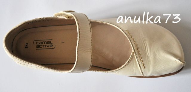Nowe Baleriny Damskie CAMEL ACTIVE Sky SKÓRA UK 7 40,5 26,5cm Kremowe