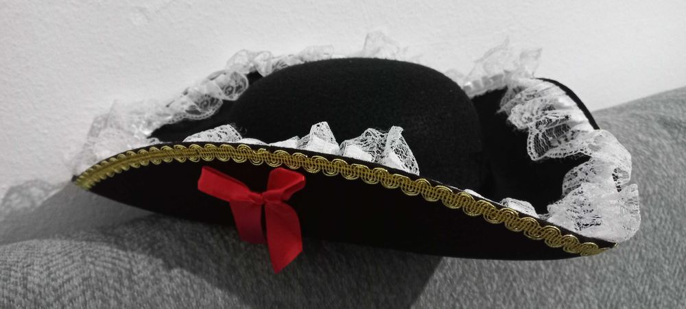 Chapeu para disfarce de mulher pirata