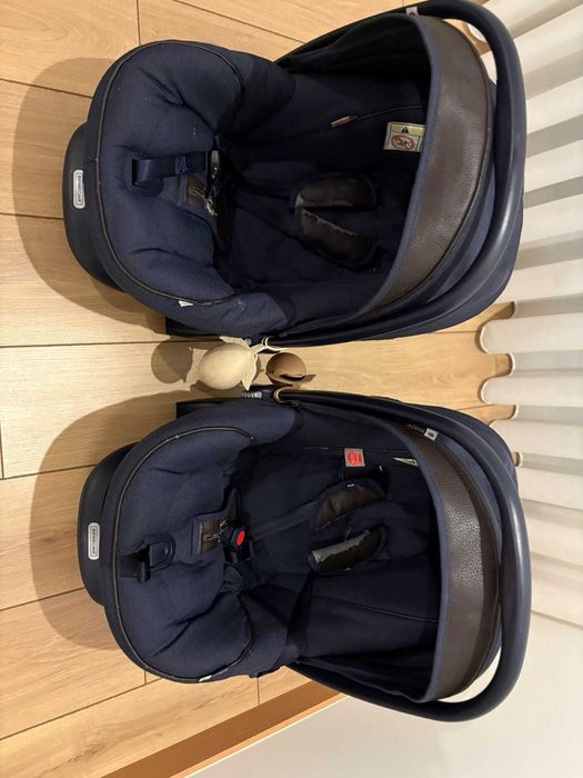 Carrinho de bebé duplo (gêmeos) e baby coques