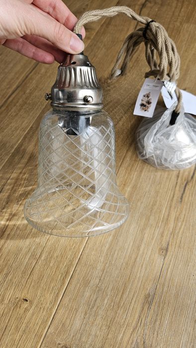 Szklana lampa wisząca Chic Antique
