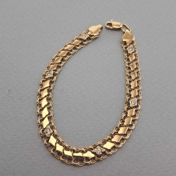 Золотой браслет женский 6,80 гр 19 см  Золотий  браслетик Золото 585