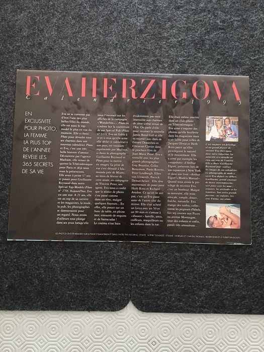 Calendário Eva Herzigova 1995