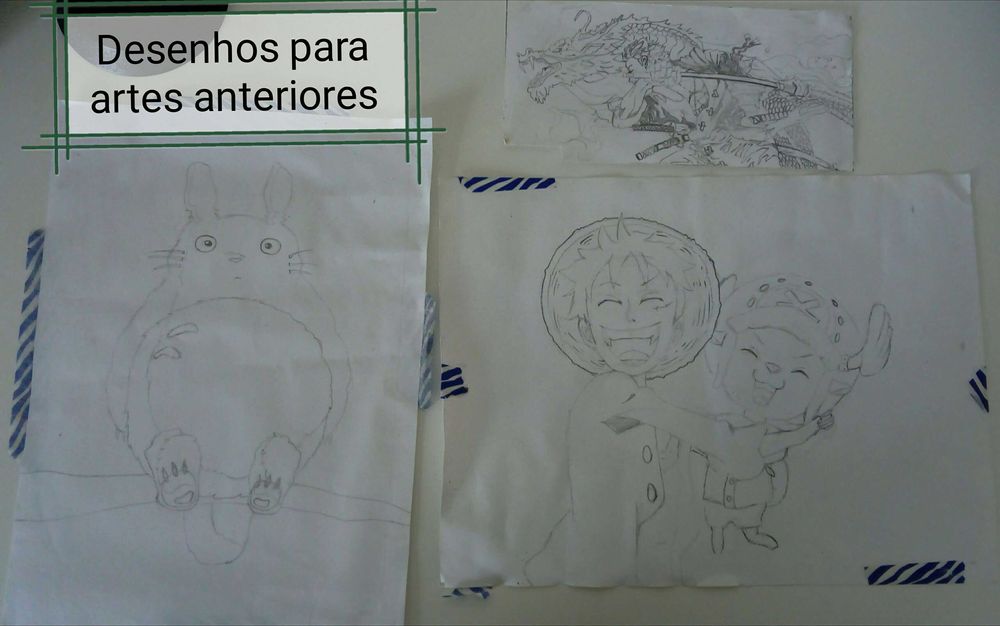 Arte/Pintura de anime e mais (Vidro, Capas de telemóvel, papel , etc)