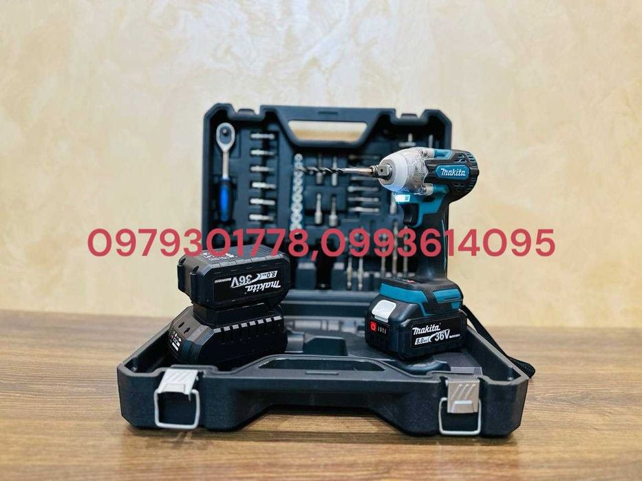 Акумуляторний Гайкокрут Makita DTW301 Винтоверт з набором інструментів