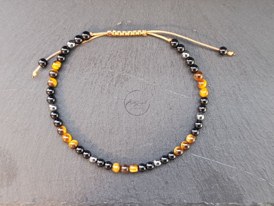 Męska bransoletka z koralików - handmade
