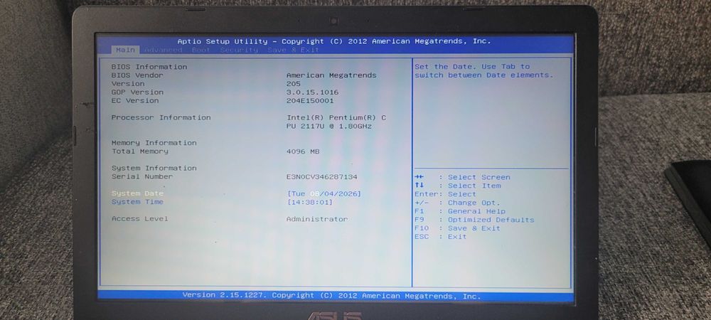 Laptop notebook asus f552c geforce