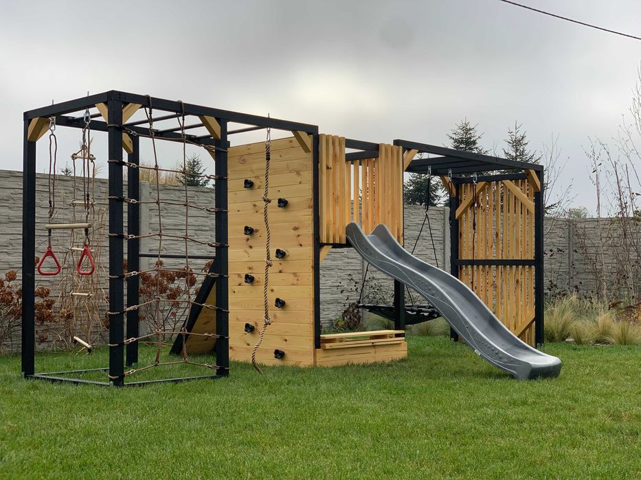 PROMOCJA - Plac zabaw - Pola - Drewniany - Małpi gaj - Domek - Duży