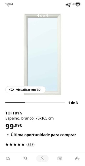 Espelho TOFTBYN Branco