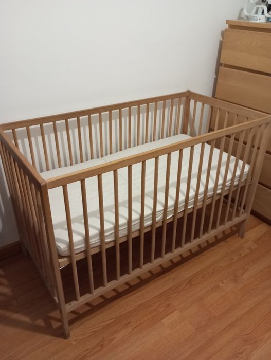 Cama Berço Madeira e Colchão