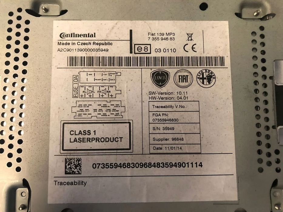 FIAT PANDA III AUTO RADIO - R154