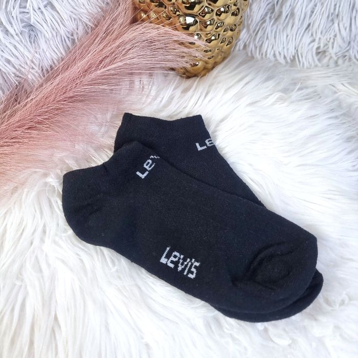 Skarpetki stopki logowane bawełniane czarne 39-42