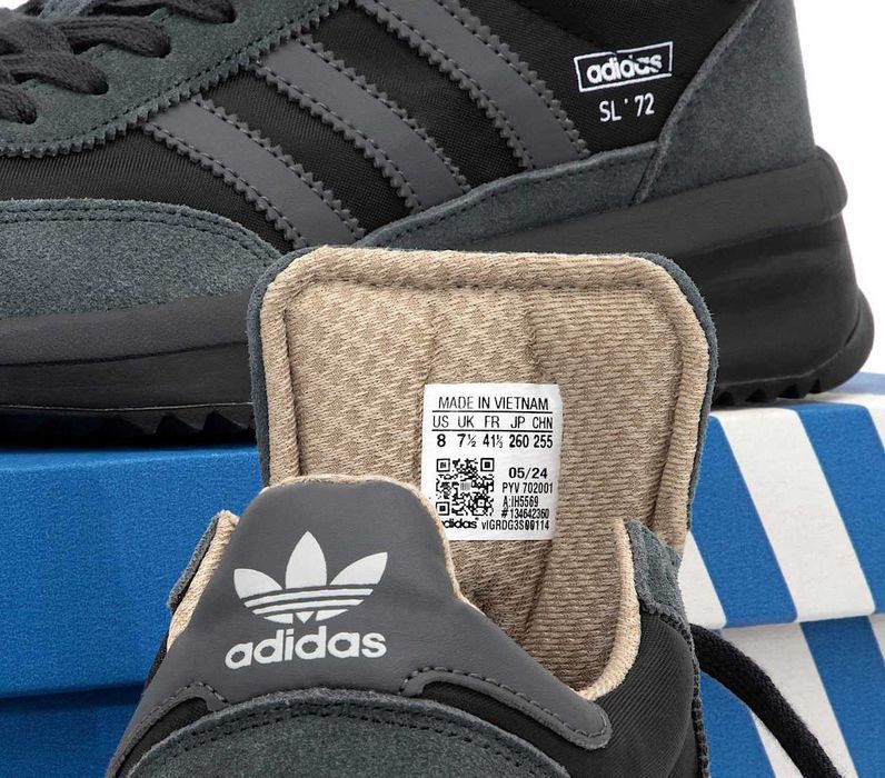 Мужские кроссовки Adidas SL 72 Grey Premium. 40-45