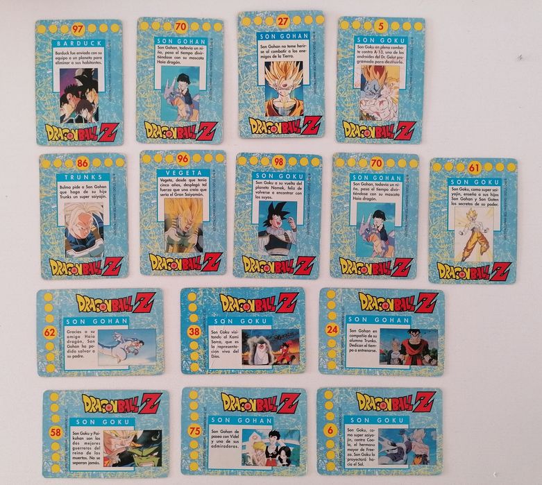 Cartas Dragon Ball Z da BIRD STUDIO