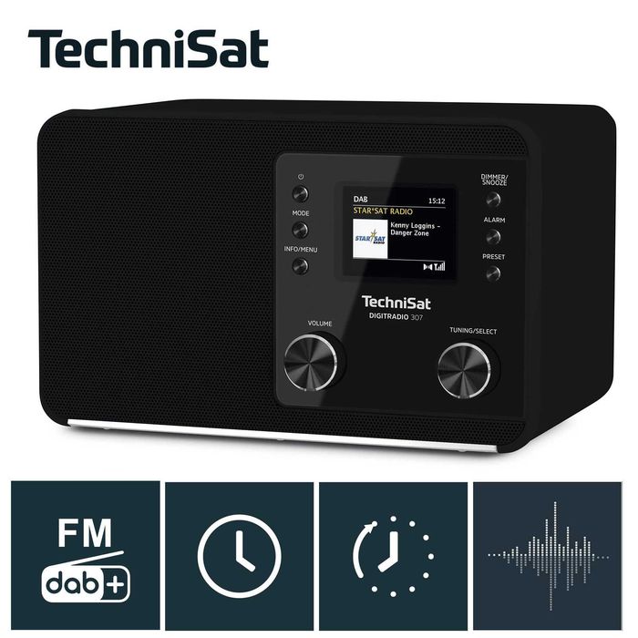 Radio DAB+ FM TechniSat DIGITRADIO 307 AUX BUDZIK Menu PL Zegar -Nowe!