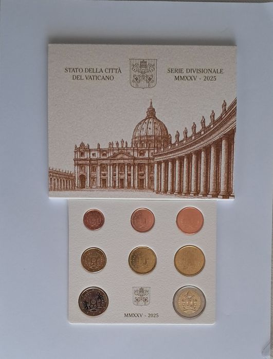 Set / Carteira Moedas Vaticano 2025 _ Qualidade BU