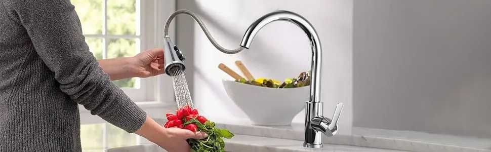 Cobbe Bateria do zlewu kuchennego, obracana o 360 stopni srebrna