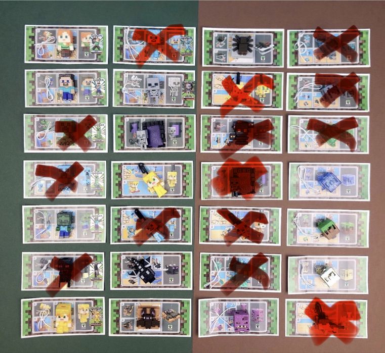 продаж фігурки Кіндер Kinder joy minecraft, майнкрафт