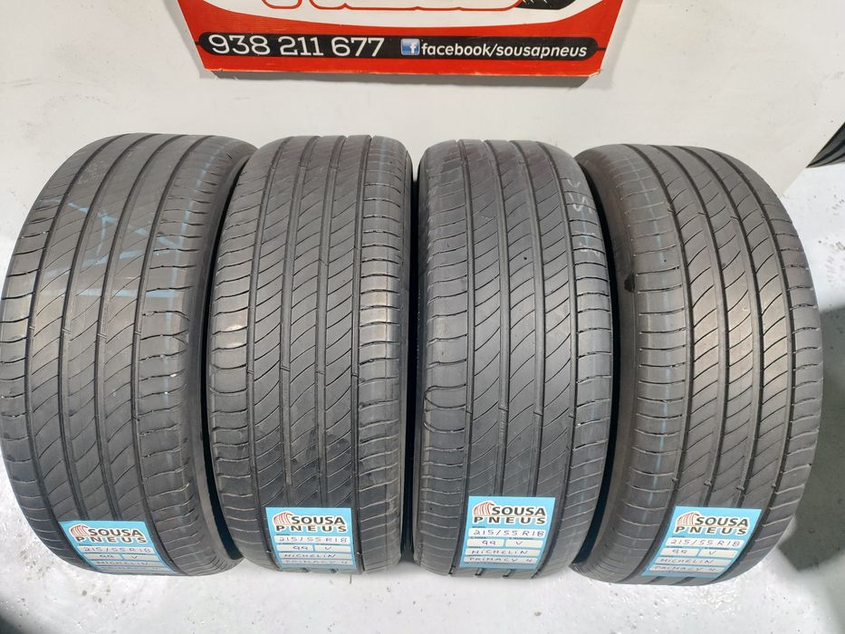 4 pneus impecáveis 215-55R18 Michelin - Oferta da Entrega - 250 Euros