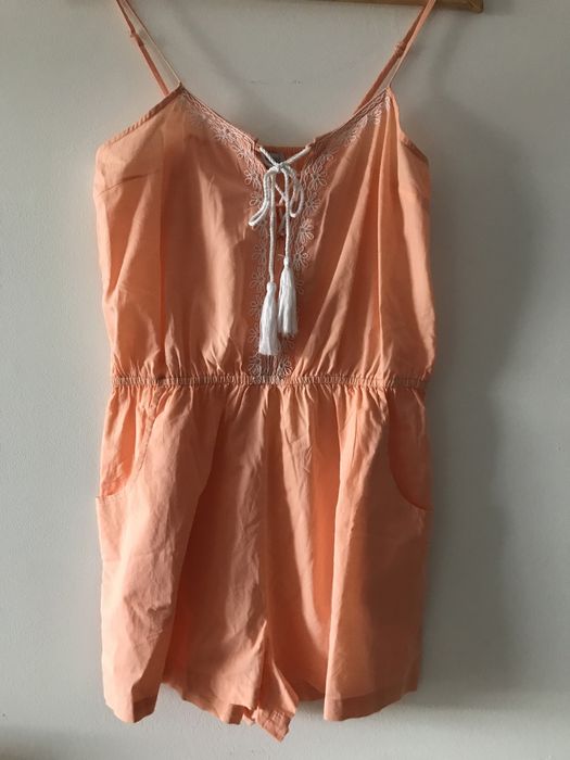 Macacão calções laranja pastel MO