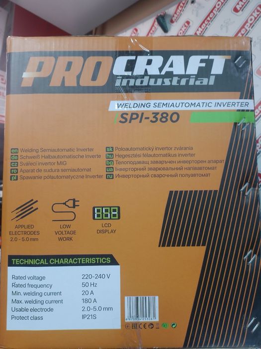 Інверторний зварювальний напівавтомат Procraft industrial SPI380 new