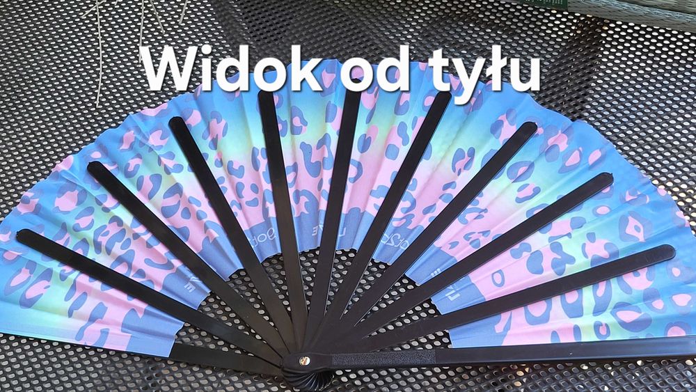 Darmowa wysyłka ! Wachlarz z ochroną UV / bardzo duży 64 x 34 cm