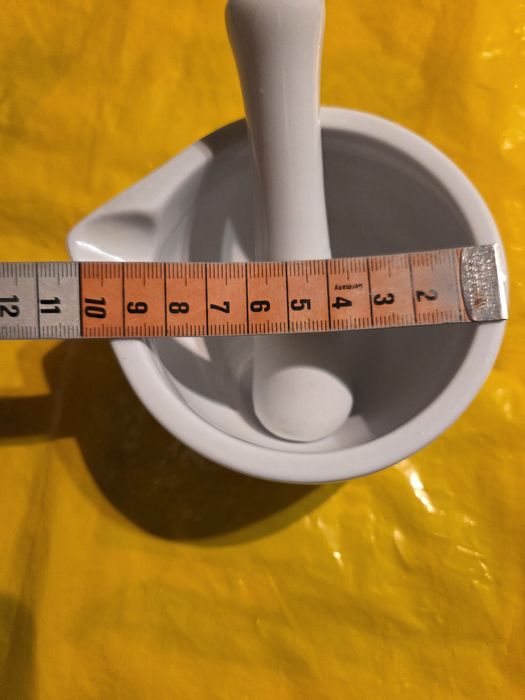 Moździerz biały ceramiczny