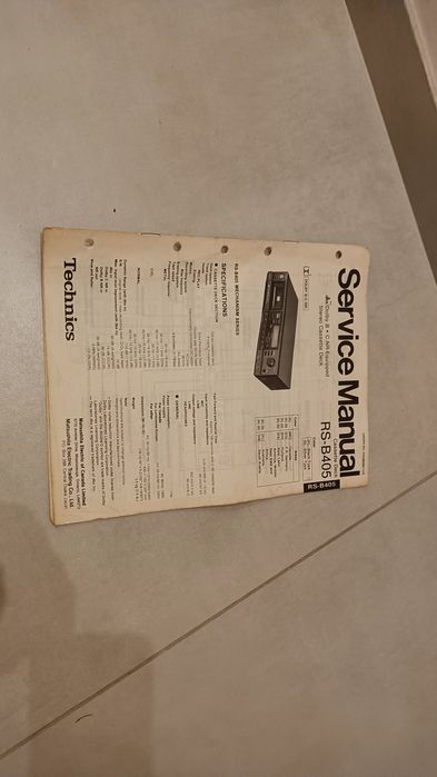 TECHNICS RS-B405 Instrukcja Service Manual Serwisowy