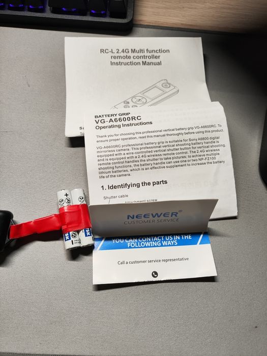 Battery Grip Neewer para Sony A6600 + comando remoto