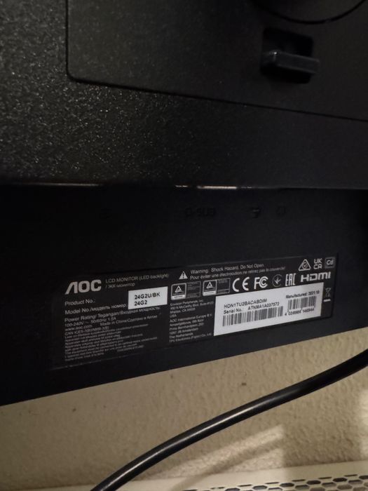 Monitor AOC 24G2U/BK – 24” Full HD 144Hz IPS