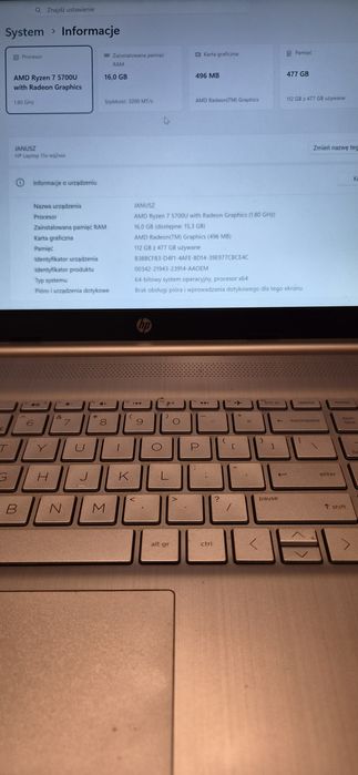 Sprzedam Laptop  HP