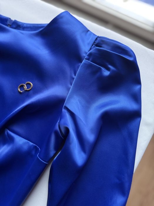 Сукня сатинова синя