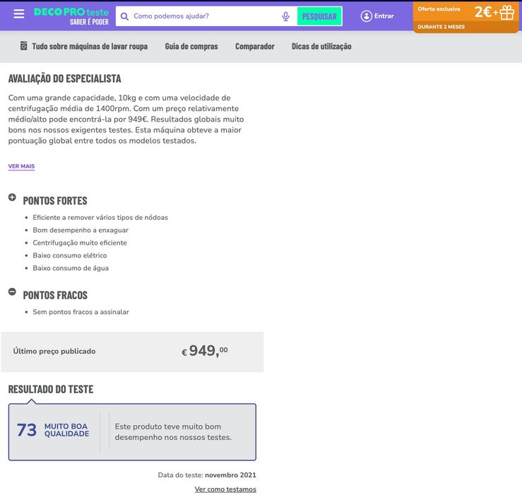 Máquina de Lavar Roupa Samsung WW10N645RPW CLASSE A+++ - 10Kg 1400rpm