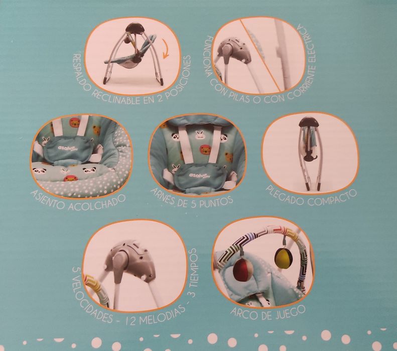 Espreguiçadeira Nova - bebé melodias e embalo automático NOVA