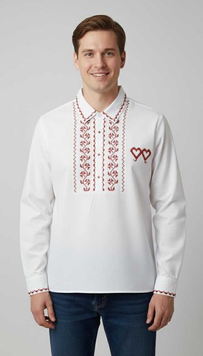 Camisa Bordada a Ponto Cruz - Genuínas