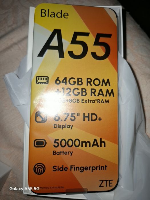 Telemóvel ZTE Blade A55 4/64GB preto