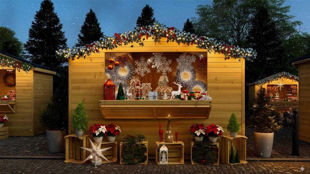 Kiosk handlowy Stragan warzywniak 3x3m DOM607