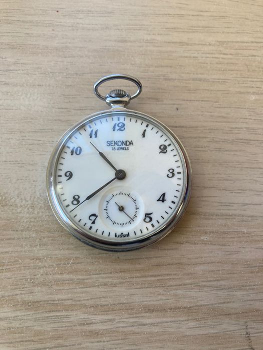 Relógio de Bolso SEKONDA russo USSR 18 rubis